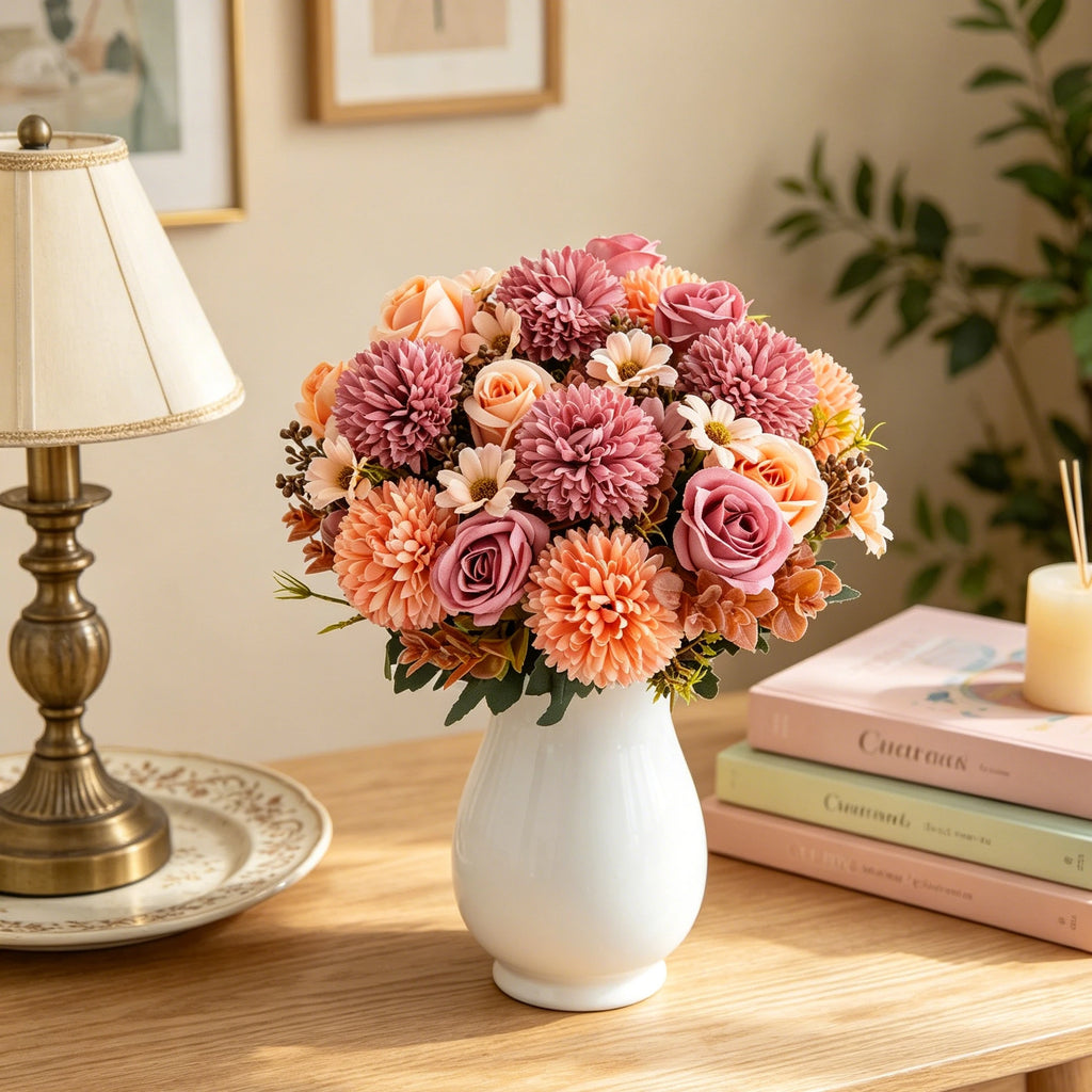 Silk Rose Artificial Flower Bouquet for Wedding & Home Décor Artificial Flower Bouquet Babs