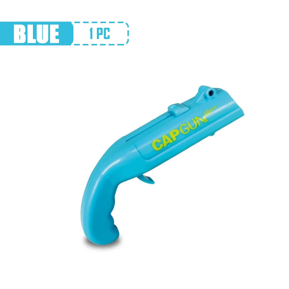 Cap Gun Bottle Opener – Fun Party Bar Tool | Stainless Steel Novelty Bottle Opener Babs blue 1pc