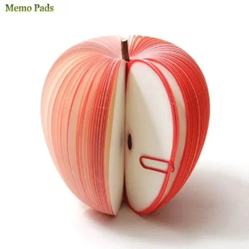 Apple Fruit Shaped Sticky Notes – 100-Page Fun DIY Memo Pad Shaped Sticky Notes Babs