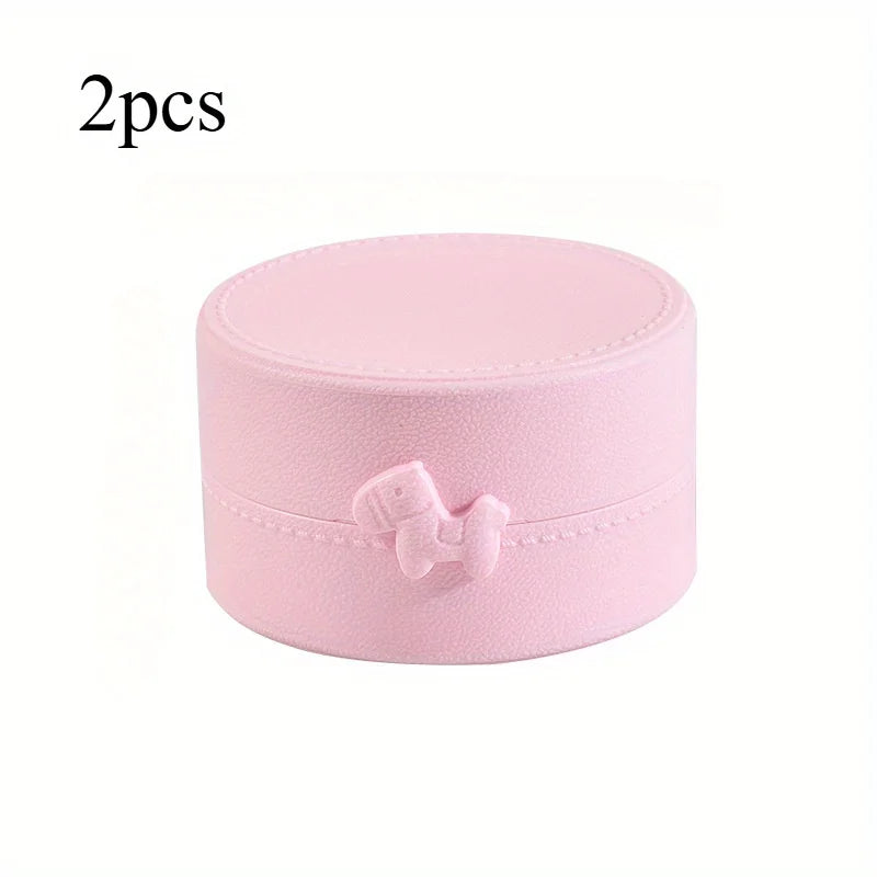 Bowknot Jewelry Organizer Box with Lid – Desktop Storage Jewelry Organizer Box Babs Pink- 2