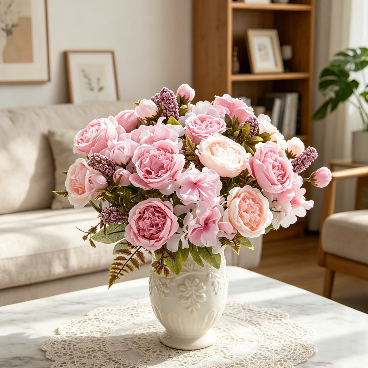 Silk Hydrangea Peony Artificial Flower Bouquet | Wedding Décor Artificial Flower Bouquet Babs
