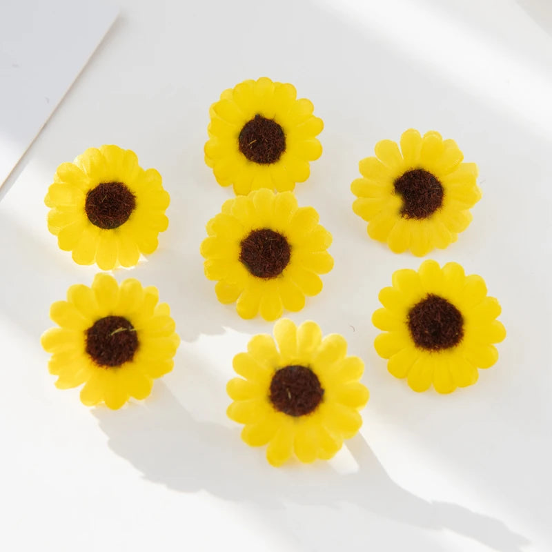 Artificial Silk Sunflowers – DIY Wedding & Home Décor (25/50pc) Artificial Flowers Babs 3CM 25 pieces
