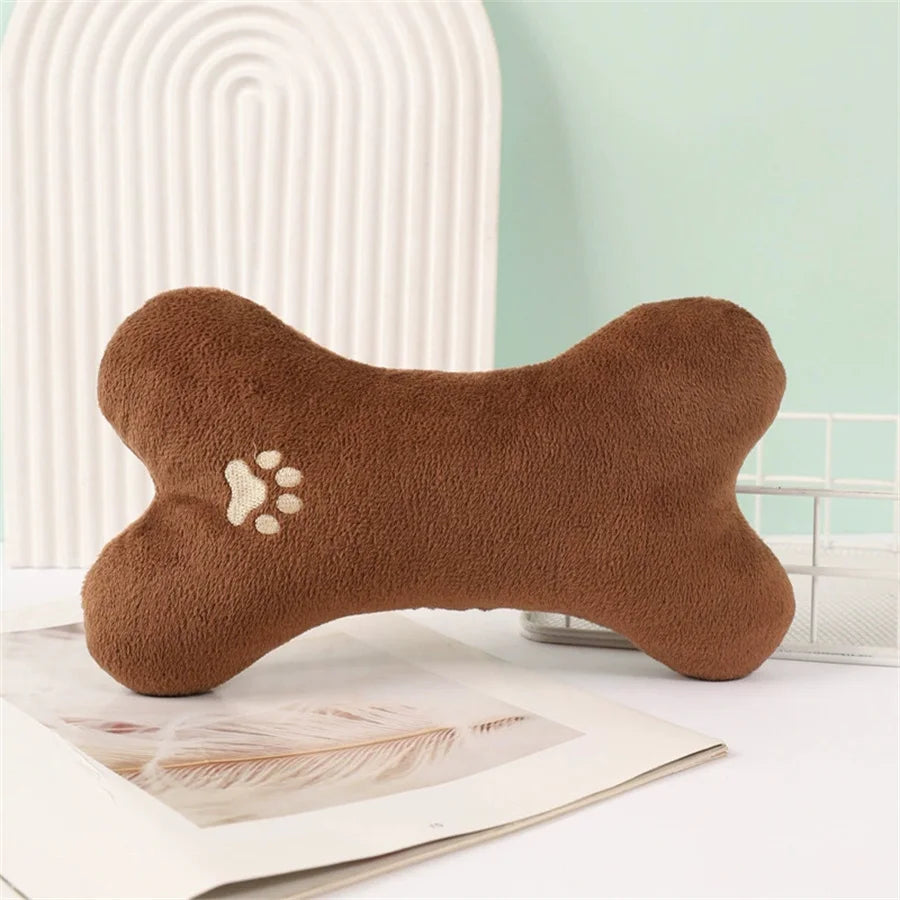 Cartoon Pet Bone Plush Cushion – Cute Seat & Back Support Pillow Plush Throw Cushion Babs