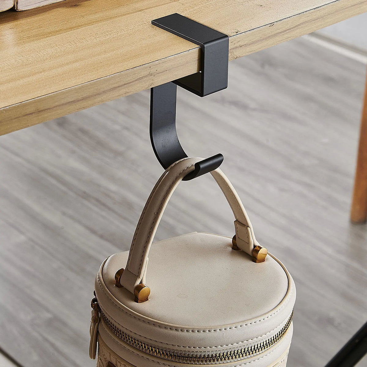 Desk Edge Bag Hanger Hook – Punch-Free Aluminum Alloy Desk Hook Organizer Babs