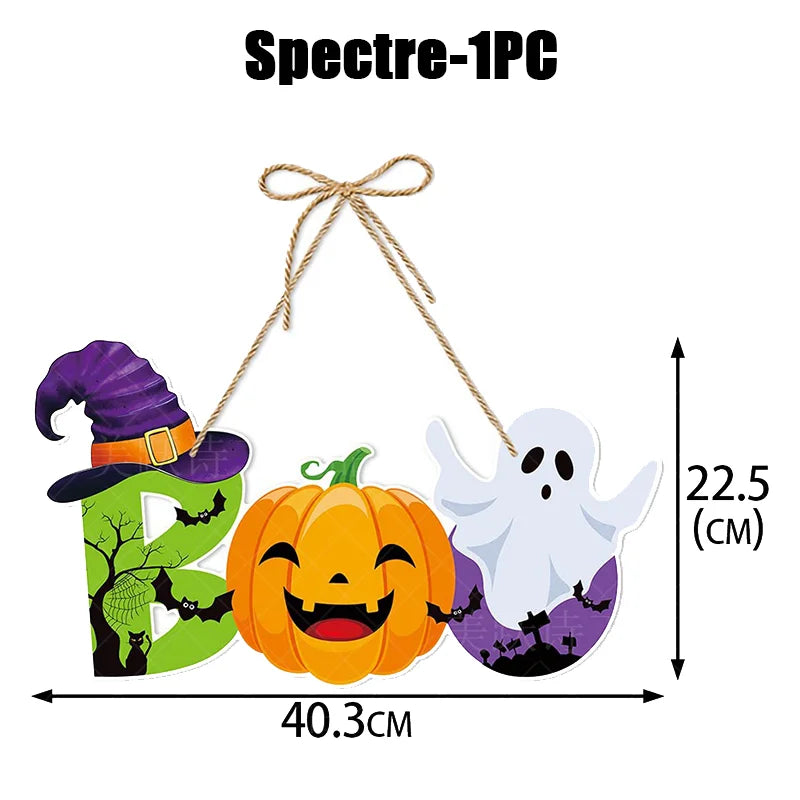 Halloween Swirl Hanging Ornaments – Pumpkin Bat Ghost Decor Halloween Hanging Decor Babs Style A-1PCS