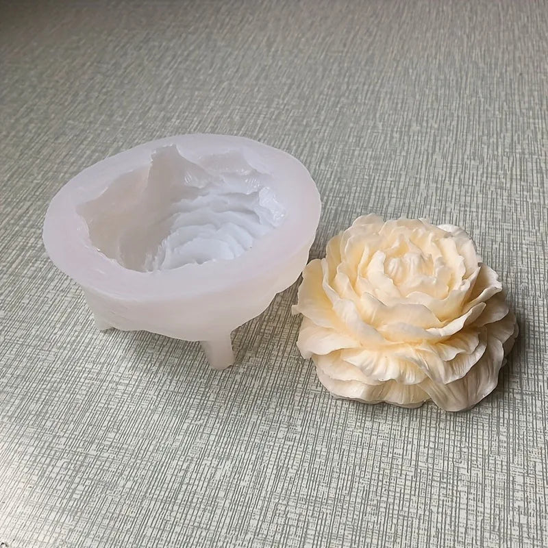 3D Peony Silicone Mold – Chocolate, Fondant, Candy & Soap Silicone Baking Mold Babs