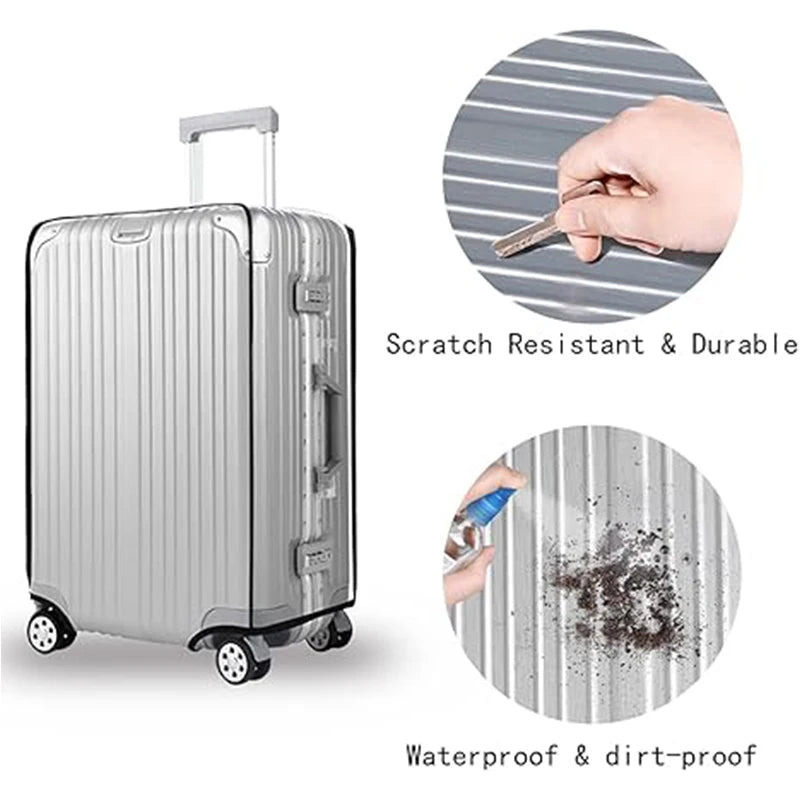 Clear PVC Luggage Cover 20–28 Inch | Waterproof Suitcase Protector Luggage Cover Babs