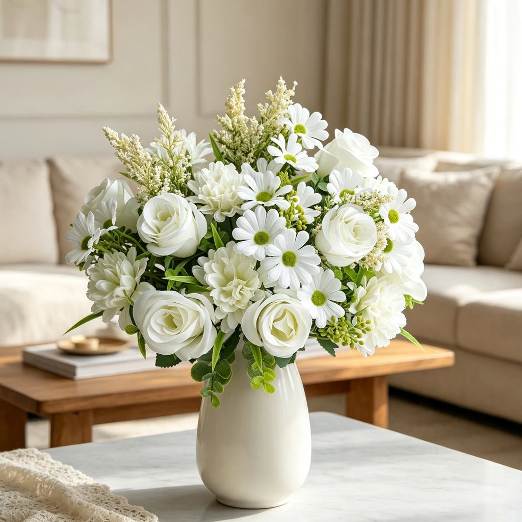 Silk Artificial Rose Flowers Bridal Bouquet – 1/3 Pcs Artificial Silk Flowers Babs