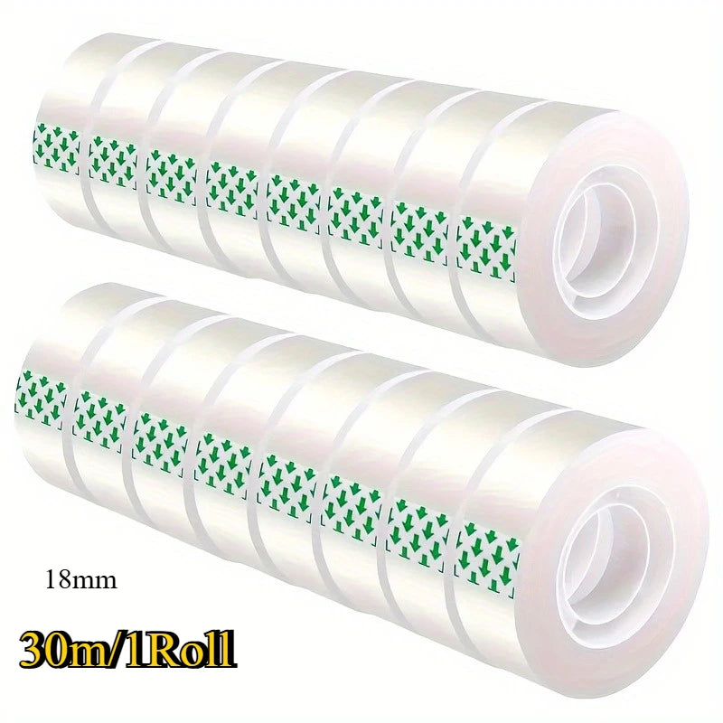 Super Strong Transparent Tape 6/8 Rolls – Office, Gift & Crafts Adhesive Tape Set Babs