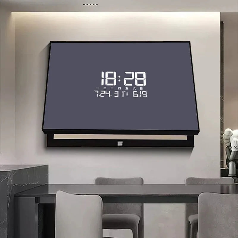 LED Digital Wall Clock Meter Box Cover Decorative Painting Decorative Wall Clock Babs