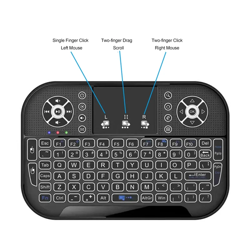 Air Mouse Remote 2.4G Bluetooth Backlit Touchpad Keyboard Air Mouse Keyboard Remote Babs