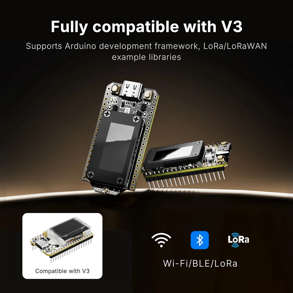 WiFi LoRa 32 V4 ESP32-S3 SX1262 Solar Dev Board Meshtastic IoT Development Board Babs Black