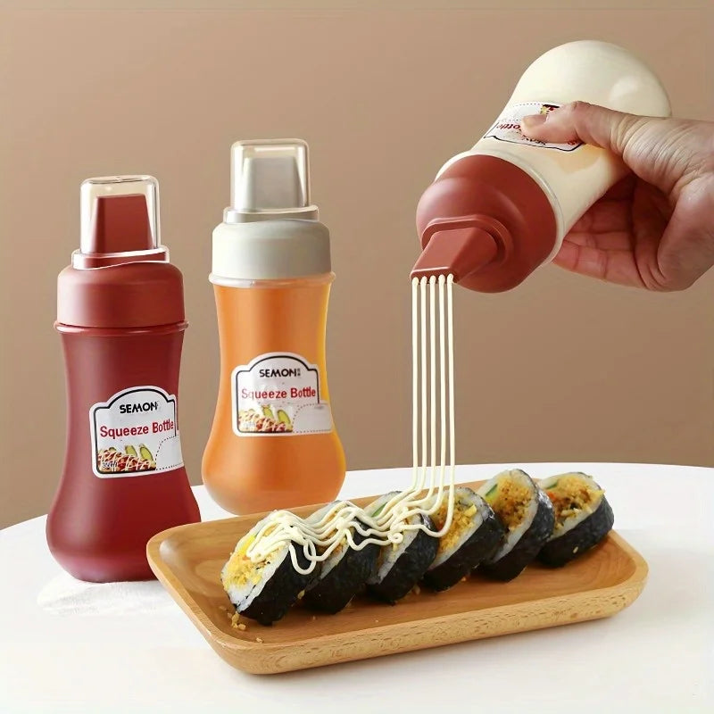 Leak-Proof Squeeze Sauce Bottle | Refillable Condiment Dispenser Condiment Squeeze Bottle Babs