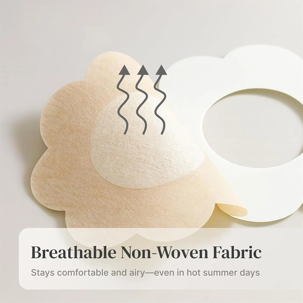 100Pcs Disposable Nipple Covers – Invisible Self-Adhesive Pasties Nipple Cover Pasties Babs