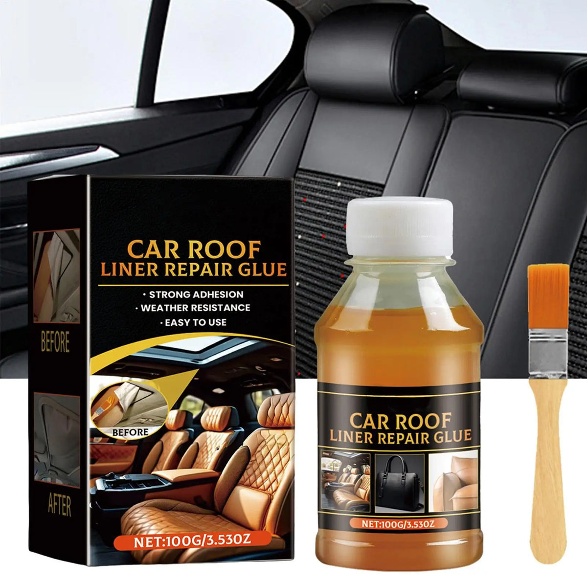 Car Headliner Adhesive Glue 100g – Heat Resistant, Fast Dry Automotive Repair Adhesive Babs