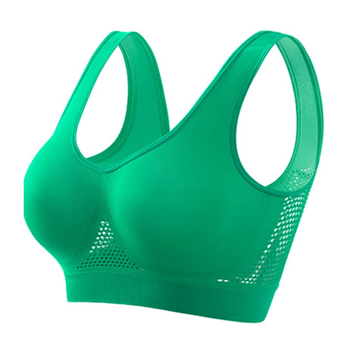 Women's High-Support Sports Bra – Yoga & Running, Plus Size Women's Sports Bra Babs Green L