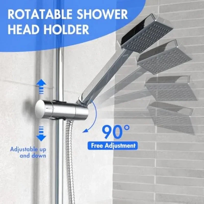 Adjustable Shower Head Holder Universal Angle Bracket ABS Shower Head Holder Babs