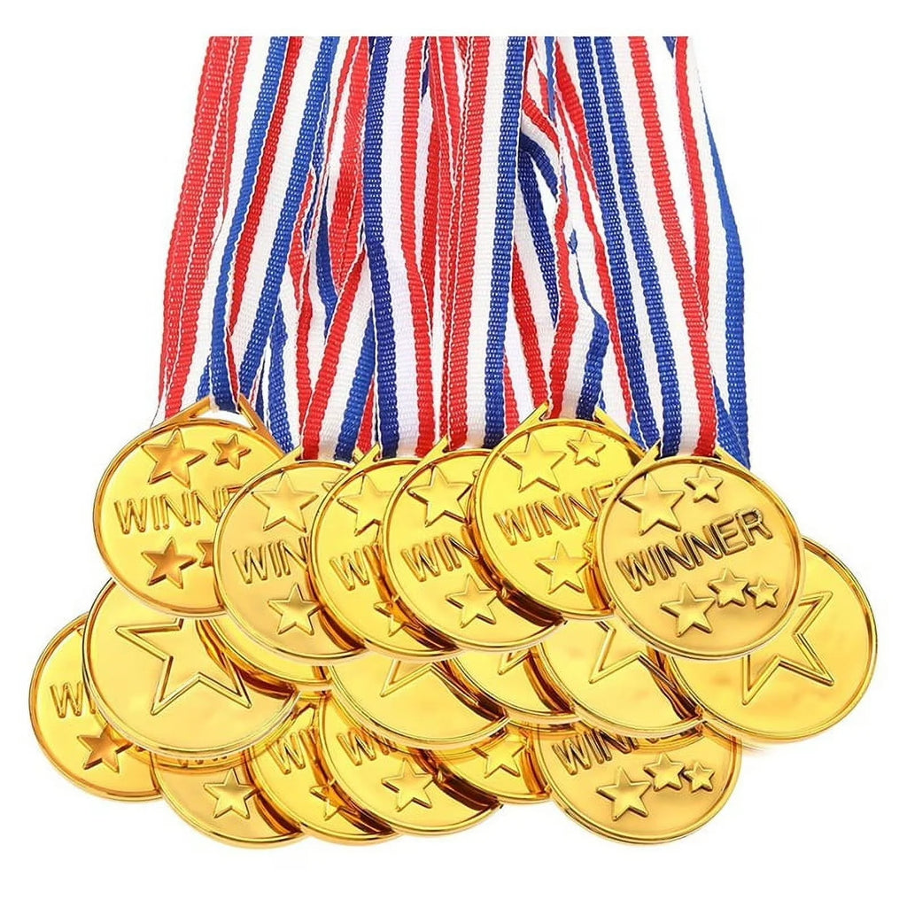 30-Pack Gold Winner Medals for Kids – Party Favors & Awards Kids Award Medals Babs 30pcs