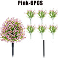 UV Fade-Proof Artificial Orchid Flowers – Garden & Home Decor Artificial Flowers Babs Pink-6PCS