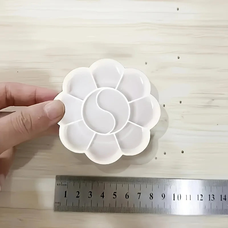 30Pcs Flower-Shaped Mini Plastic Palette Set for Watercolor Art Art Mixing Palette Babs