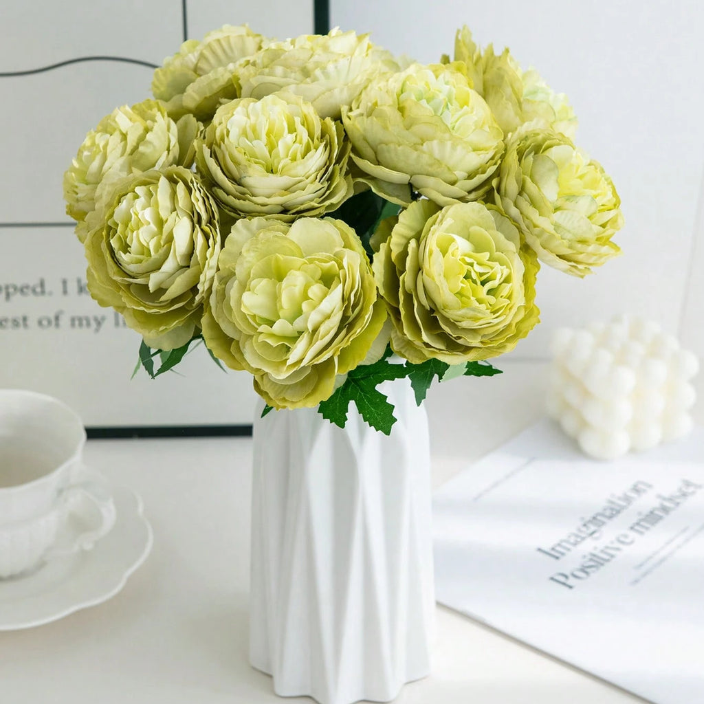 Silk Peony Artificial Flowers for Wedding & Home Décor 5/10 Pcs Artificial Silk Flowers Babs