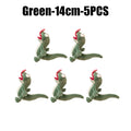 Sound-Making Lizard Plush Keychain – Magnetic Tongue Toy Gift Plush Keychain Toy Babs Green 5PCS