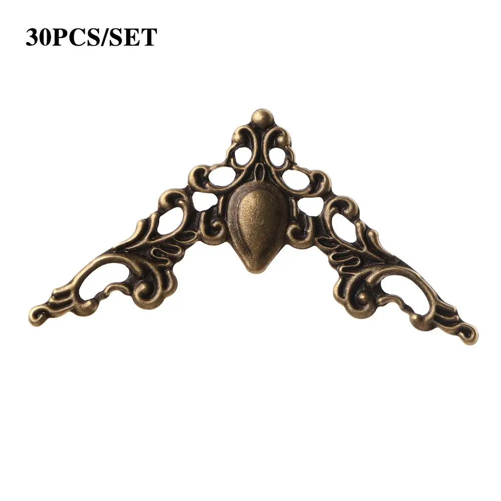 30PCS 40mm Decorative Metal Corner Brackets Bronze & Gold Decorative Corner Brackets Babs antique bronze