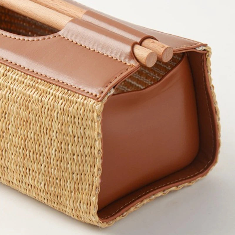 Natural Rattan Weave Tissue Box – Retro Home Décor Holder Decorative Tissue Holder Babs