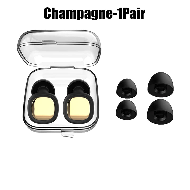 Silicone Ear Plugs for Sleeping – Waterproof & Noise Blocking Silicone Ear Plugs Babs Champagne-1Pair