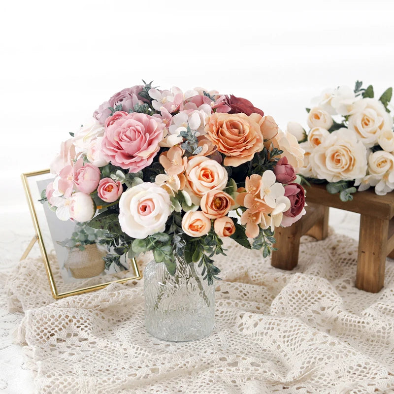 Silk Rose Garland – Artificial Flower for Wedding & Home Decor Artificial Flower Garland Babs