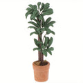 1:12 Dollhouse Miniature Potted Plant – Green Leaf Garden Decor Dollhouse Miniature Babs 1pcs