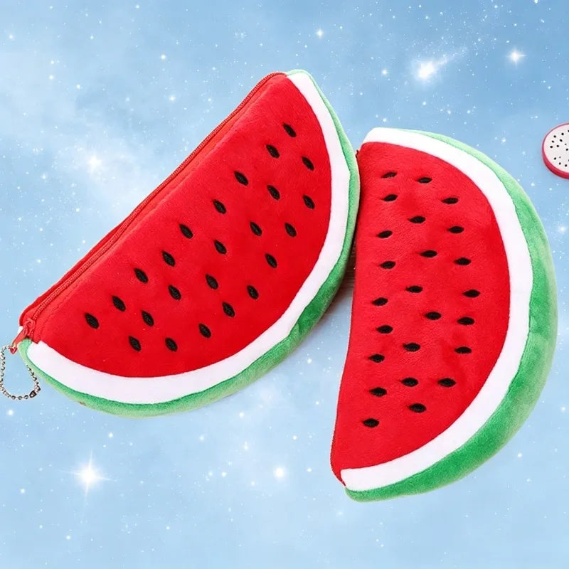 Watermelon Kawaii Plush Pencil Case – Large Capacity Kids Gift Kawaii Pencil Case Babs