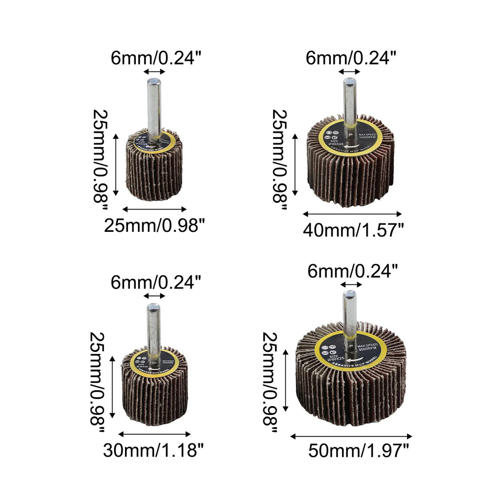4PCS 80 Grit Sanding Flap Discs 25–50mm Grinding Wheels Set Sanding Flap Disc Set Babs