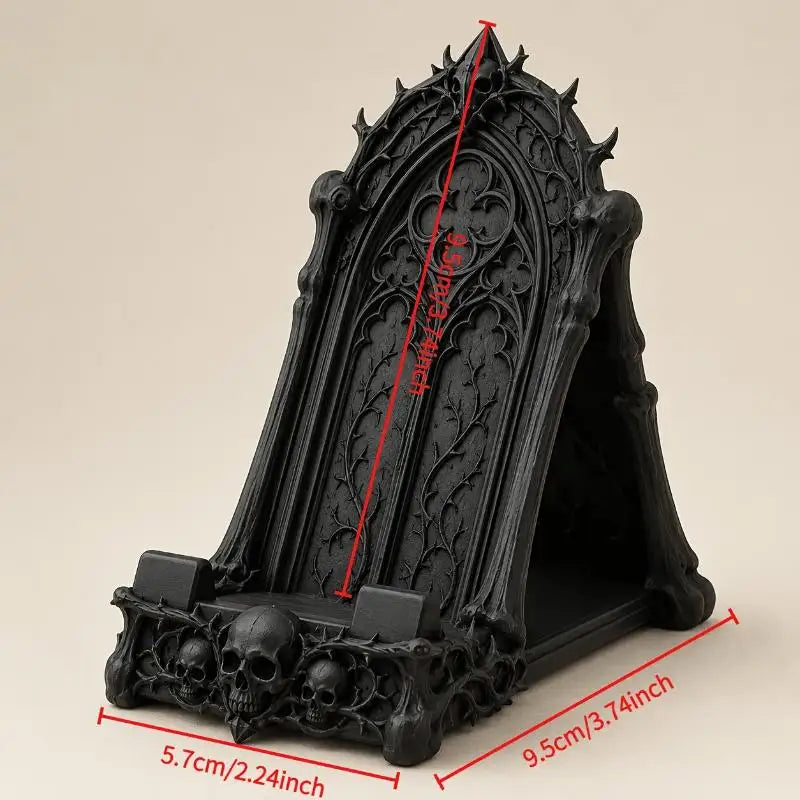 Gothic Skull Phone Stand – Dark Desktop Phone Holder Decorative Phone Stand Babs A1
