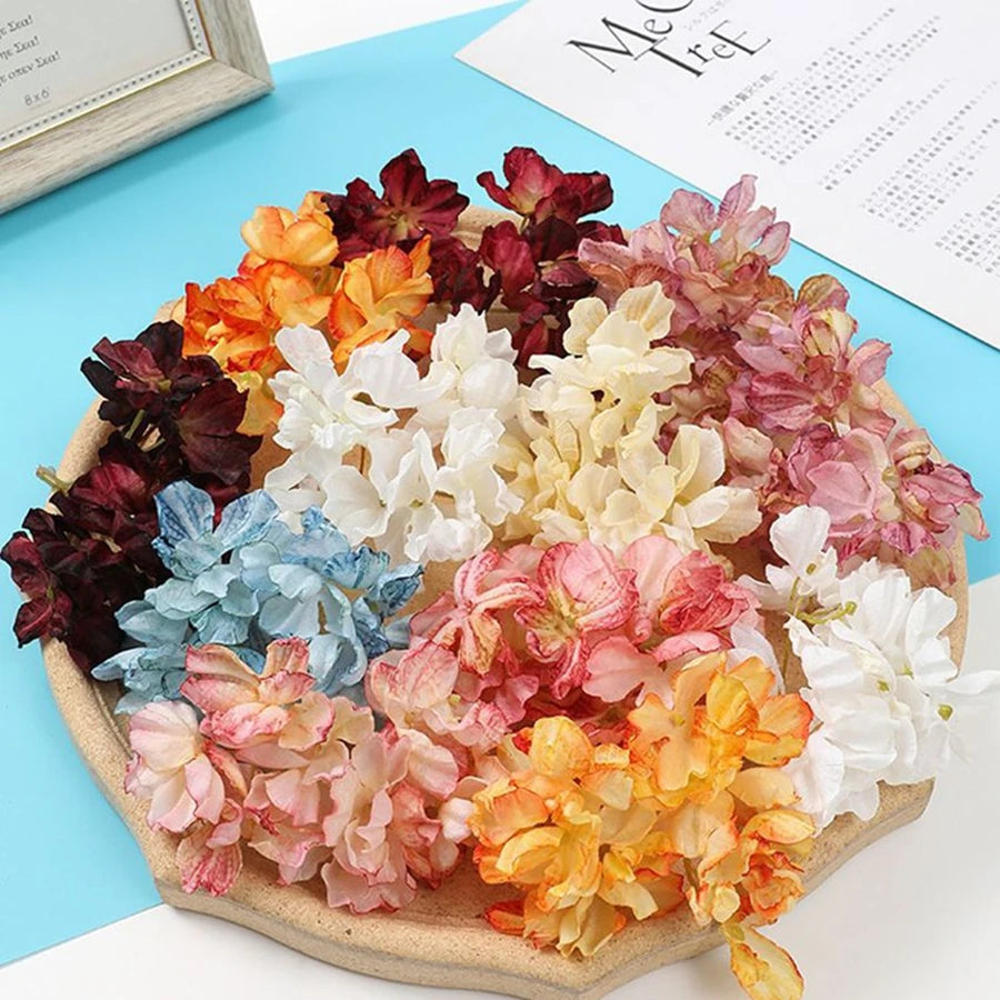Artificial Silk Hydrangea Flowers 10/20 Pcs – Wedding & Home Artificial Silk Flowers Babs