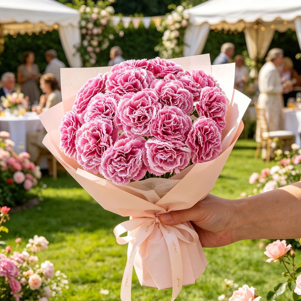 Silk Carnation Artificial Flowers for Wedding, Home & DIY Décor Artificial Silk Flowers Babs