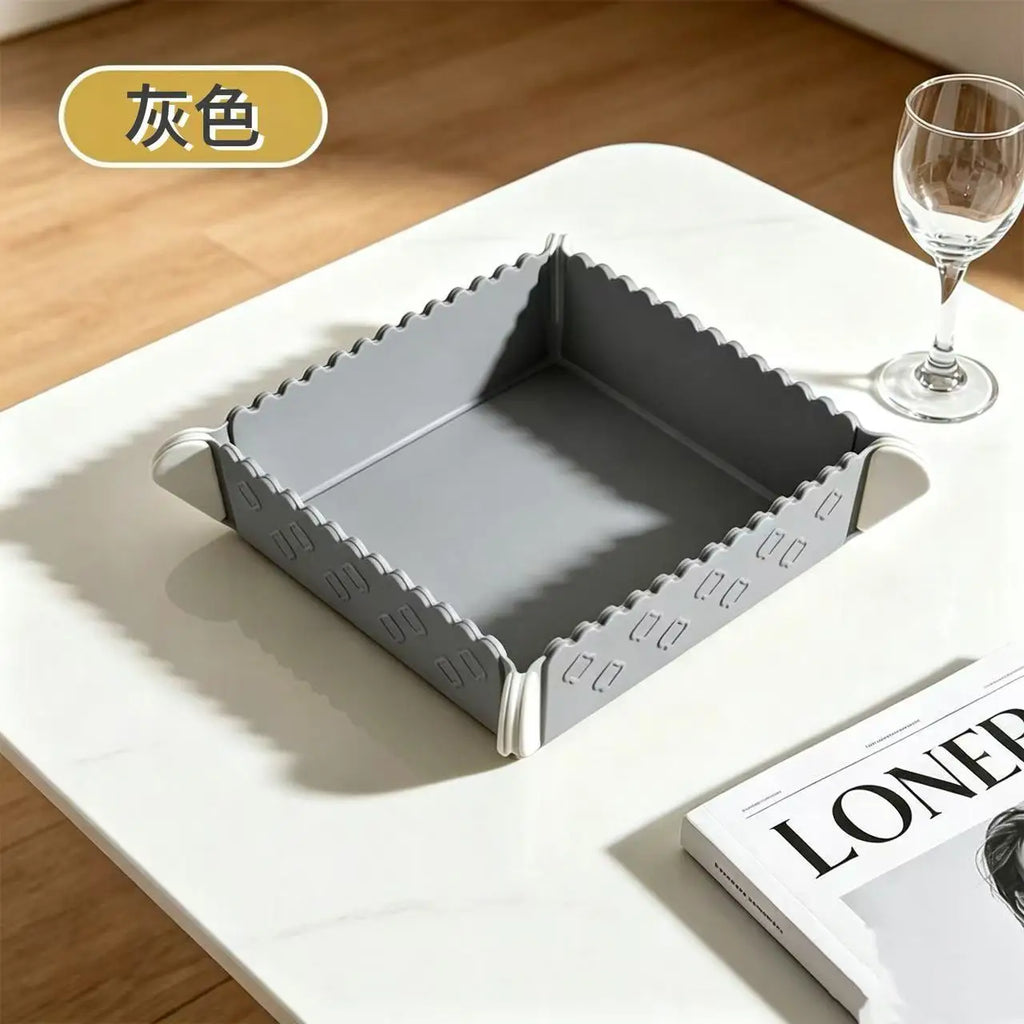 Silicone Foldable Magnetic Placemat – Heat Resistant Mat Silicone Trivet Mat Babs Grey