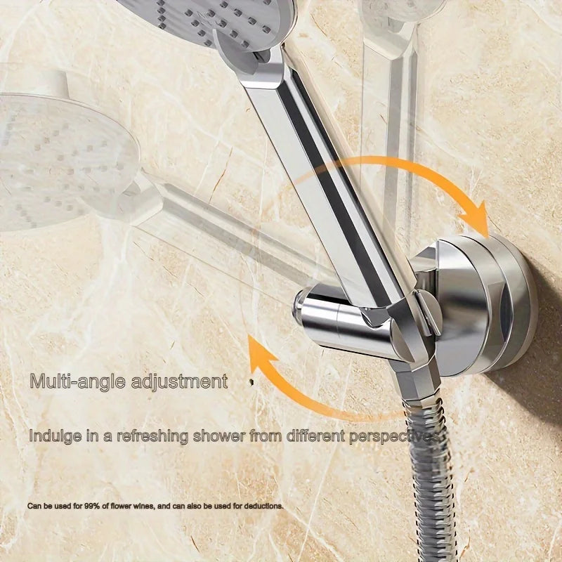 No-Drill Shower Head Bracket | Suction Cup & Rotating Hook Shower Head Bracket Babs