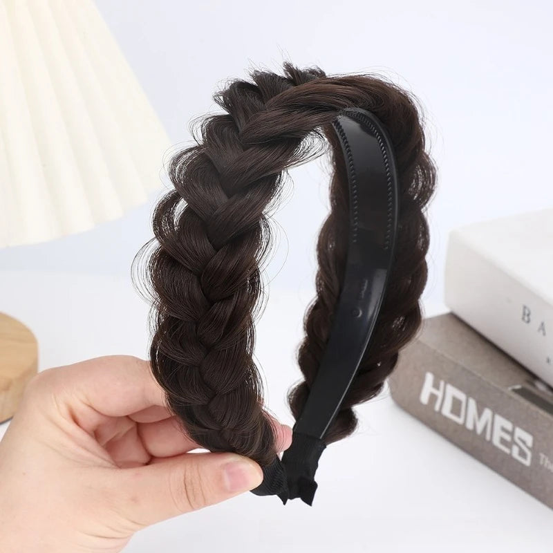 Fishbone Braid Wig Headband | Light Luxury Hair Accessory Braid Wig Headband Babs