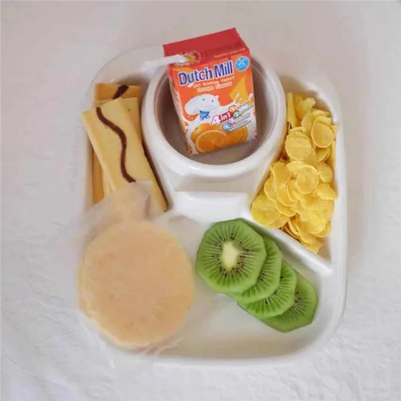 21cm Divided Plate – Portable BBQ Picnic Tray for Kids & Adults Divided Dinner Plate Babs
