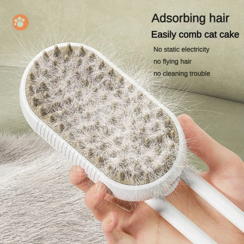 3-in-1 Electric Steam Pet Brush – Dog & Cat Grooming Pet Grooming Brush Babs