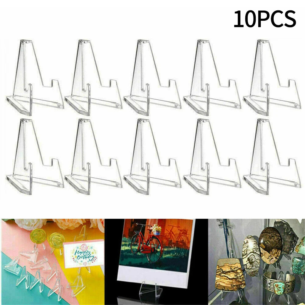 10pcs Acrylic Coin Display Stand Easel Holder – Clear Mini Rack Coin Display Stand Babs