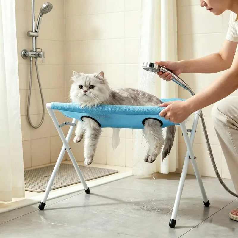 Foldable Pet Bathing Stand for Cats & Dogs | Grooming Holder Pet Grooming Stand Babs