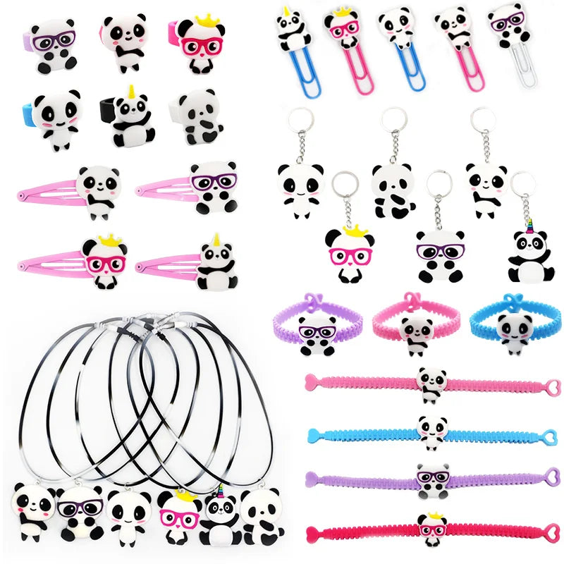Panda Silicone Bracelet Keychain Bookmarks – Kids Party Favors Kids Party Favors Babs
