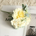 Artificial Peony Bouquet – Wedding, Home & Party Décor Artificial Flower Bouquet Babs YELLOW 1 pc