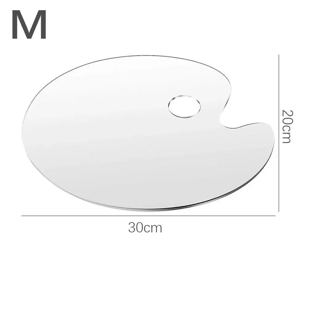 Acrylic Clear Oval Paint Palette – Transparent Pigment Tray Paint Palette Babs M