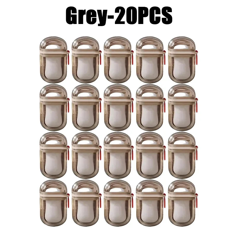 Travel Soap Box with Lid – Leakproof, Draining Soap Case Travel Soap Case Babs Grey-20PCS