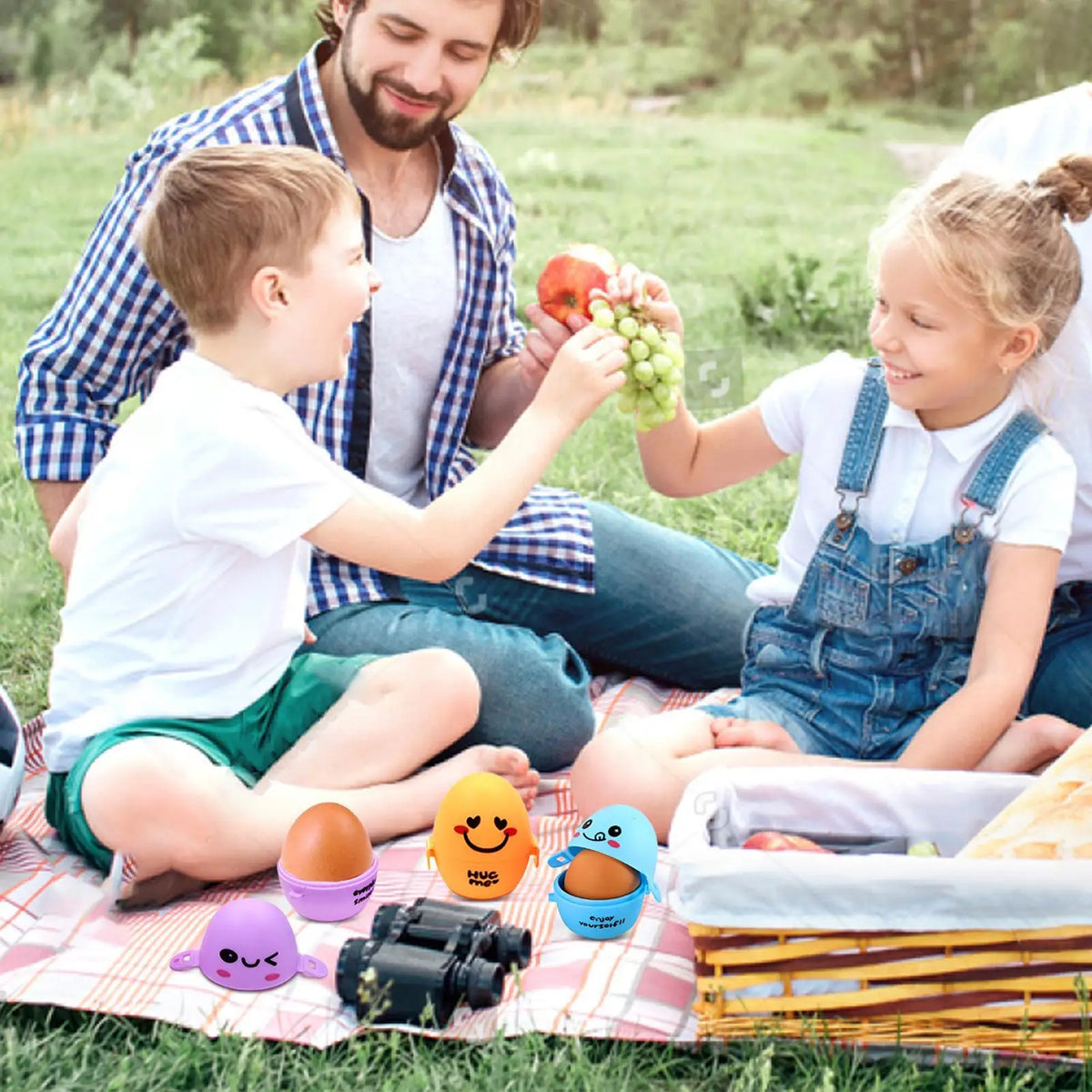 Portable Cartoon Egg Container & Outdoor Travel Storage Box Egg Storage Container Babs