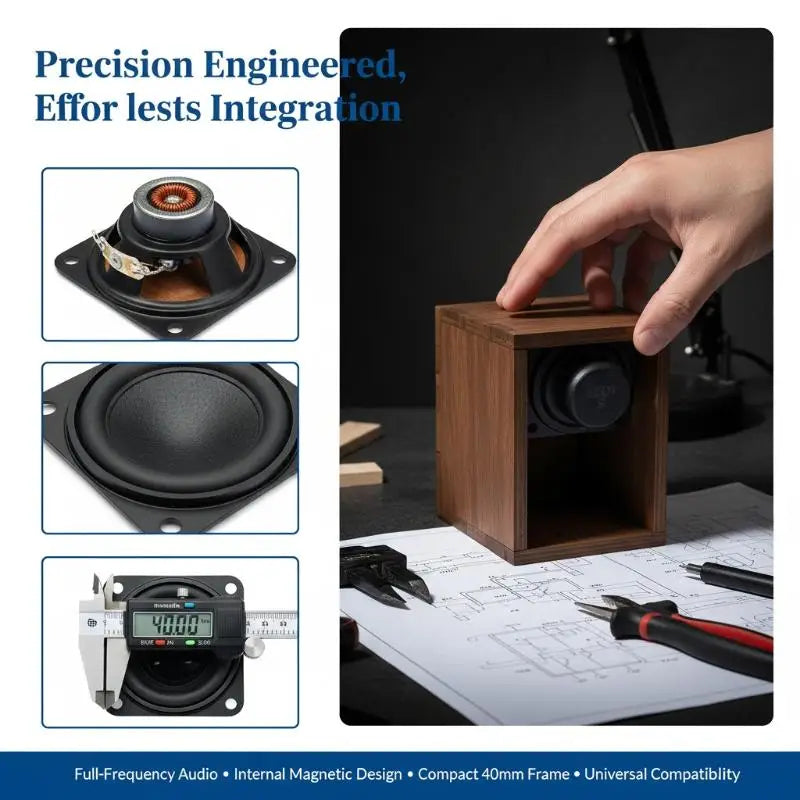 40mm Full-Range Internal Magnet Speaker 4Ω 3W | HUXUAN Portable Speaker Driver Babs