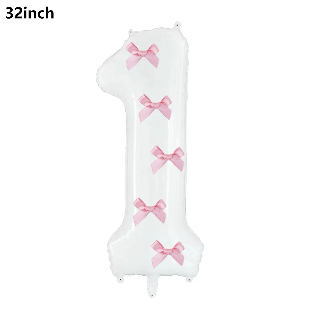 32" Black Bow Number Balloon Kit – Party & Wedding Décor Party Balloon Kit Babs Pink 1 As pictures show